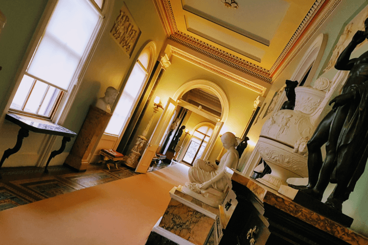 The interior halls of Osborne House on the Isle of Wight