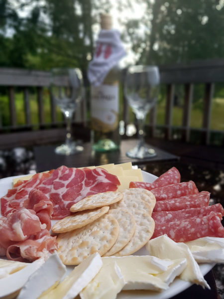 Antipasto platter at Sherwood Lodge in Nottinghamshire