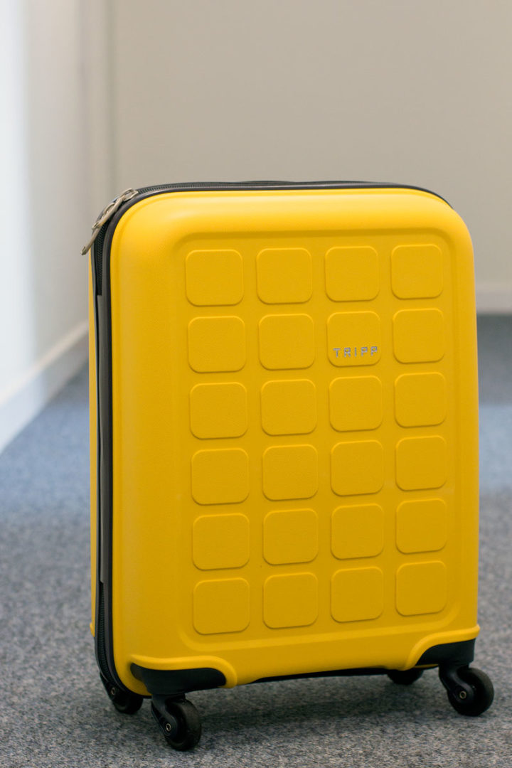 yellow tripp suitcase