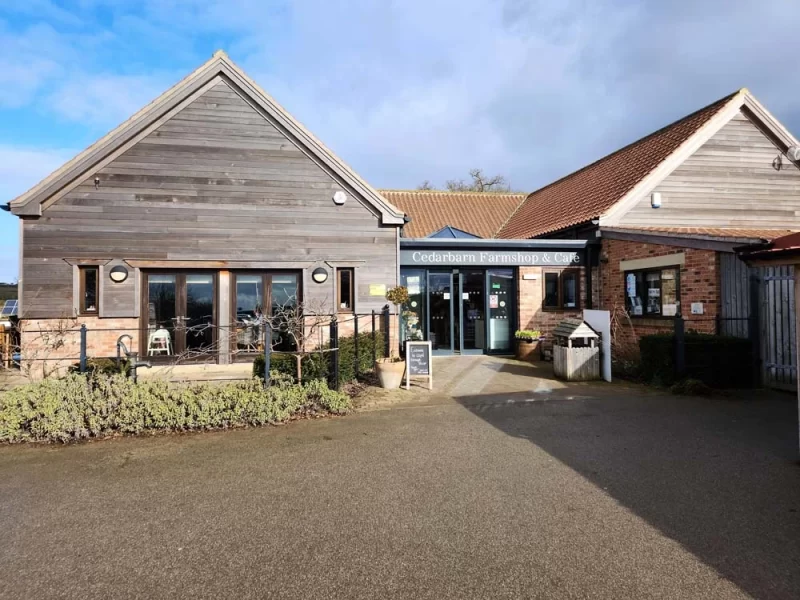 Exterior of Cedarbarn Farm Shop in Pickering, North York Moors National Park