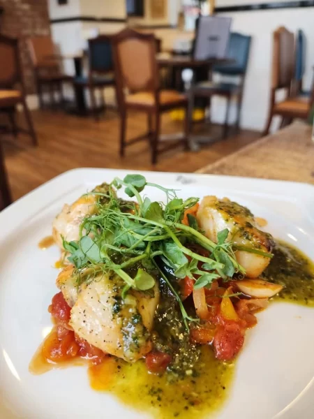 A serving of scallops at Magpie's Cafe in Whitby